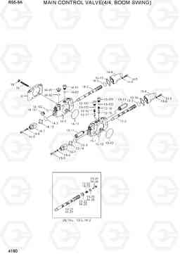 4180 MAIN CONTROL VALVE(4/4, BOOM SWING) R55-9A, Hyundai