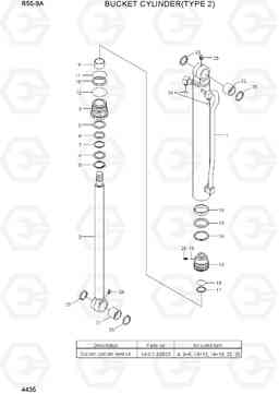 4435 BUCKET CYLINDER(TYPE 2) R55-9A, Hyundai