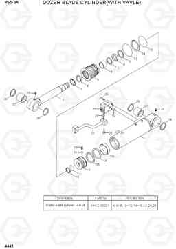 4441 DOZER BLADE CYLINDER(WITH VALVE) R55-9A, Hyundai