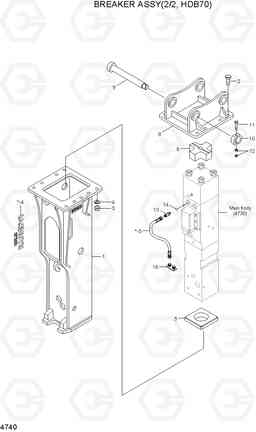 4740 BREAKER ASSY(2/2, HDB70) R55-9A, Hyundai