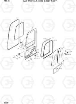 6050 CAB ASSY(4/5, SIDE DOOR ASSY) R55-9A, Hyundai