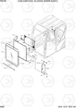 6060 CAB ASSY(5/5, SLIDING DOOR ASSY) R55-9A, Hyundai