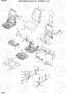 6164 SEAT(MECHANICAL, FABRIC, 1/2) R55-9A, Hyundai