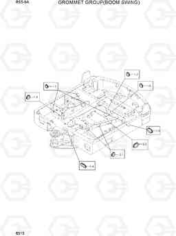 6315 GROMMET GROUP(BOOM SWING) R55-9A, Hyundai