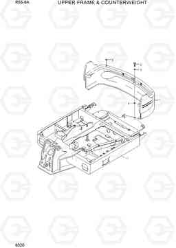 6320 UPPER FRAME & COUNTERWEIGHT R55-9A, Hyundai