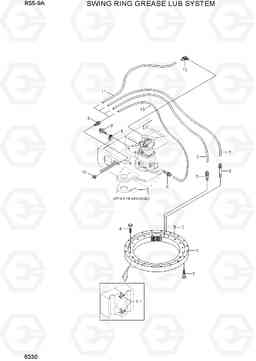 6330 SWING RING GREASE LUB SYSTEM R55-9A, Hyundai