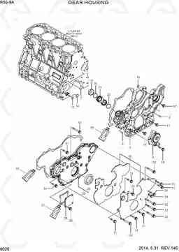 9020 GEAR HOUSING R55-9A, Hyundai