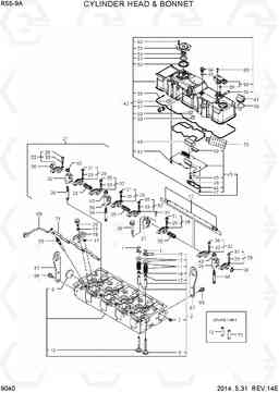 9040 CYLINDER HEAD & BONNET R55-9A, Hyundai