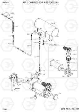 2096 AIR COMPRESSOR ASSY(#5024-) R60-9S, Hyundai