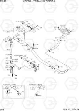 3075 UPPER HYDRAULIC PIPING 4 R60-9S, Hyundai