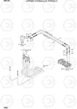 3085 UPPER HYDRAULIC PIPING 5 R60-9S, Hyundai