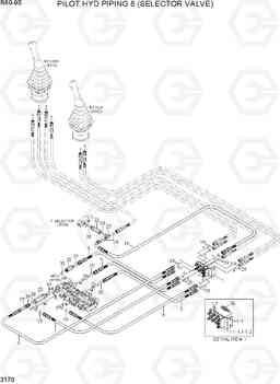 3170 PILOT HYD PIPING 8 (SELECTOR VALVE) R60-9S, Hyundai