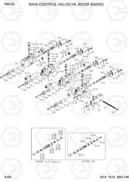 4150 MAIN CONTROL VALVE(1/4, BOOM SWING) R60-9S, Hyundai