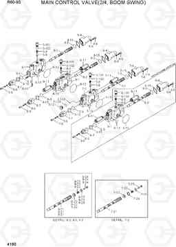 4160 MAIN CONTROL VALVE(2/4, BOOM SWING) R60-9S, Hyundai