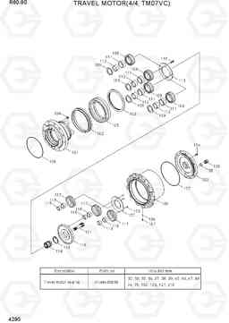 4290 TRAVEL MOTOR(4/4, TM07VC) R60-9S, Hyundai