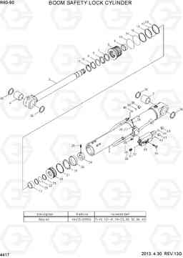 4417 BOOM SAFETY LOCK CYLINDER R60-9S, Hyundai