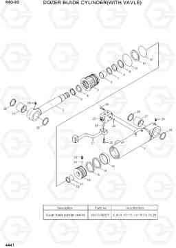 4441 DOZER BLADE CYLINDER(WITH VALVE) R60-9S, Hyundai