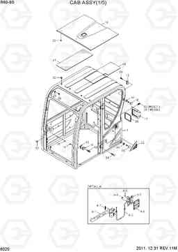 6020 CAB ASSY(1/5) R60-9S, Hyundai