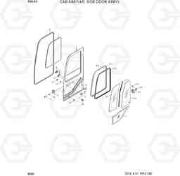 6050 CAB ASSY(4/5, SIDE DOOR ASSY) R60-9S, Hyundai