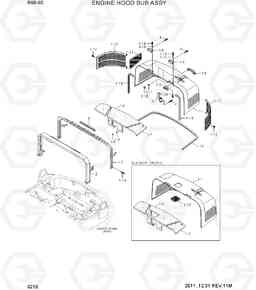 6210 ENGINE HOOD SUB ASSY R60-9S, Hyundai