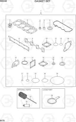 9170 GASKET SET R60-9S, Hyundai