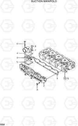 0050 SUCTION MANIFOLD R55W-3, Hyundai