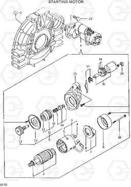 0170 STARTING MOTOR R55W-3, Hyundai