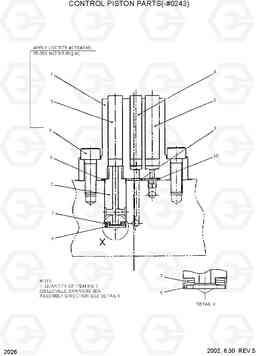 2026 CONTROL PISTON PARTS(-#0243) R55W-3, Hyundai