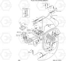 2055 PILOT HYD PIPING 2(#0034-) R55W-3, Hyundai