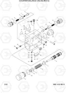 2122 COUNTER BALANCE VALVE(-#0212) R55W-3, Hyundai