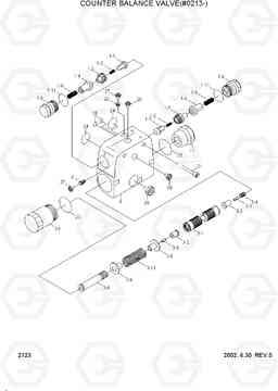 2123 COUNTER BALANCE VALVE(#0213-) R55W-3, Hyundai