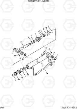 2150 BUCKET CYLINDER R55W-3, Hyundai