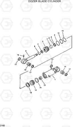 2160 DOZER BLADE CYLINDER R55W-3, Hyundai