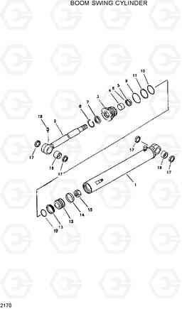 2170 BOOM SWING CYLINDER R55W-3, Hyundai