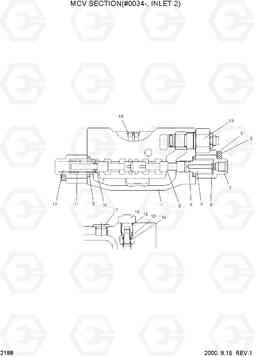 2188 MCV SECTION (#0034-, INLET 2) R55W-3, Hyundai