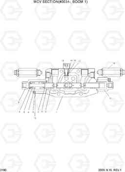 2190 MCV SECTION (#0034-, BOOM 1) R55W-3, Hyundai