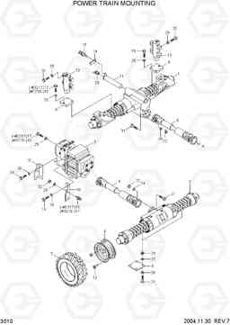 3010 POWER TRAIN MOUNTING R55W-3, Hyundai