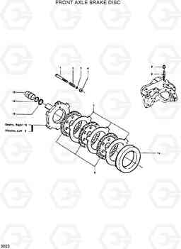 3023 FRONT AXLE BRAKE DISC R55W-3, Hyundai