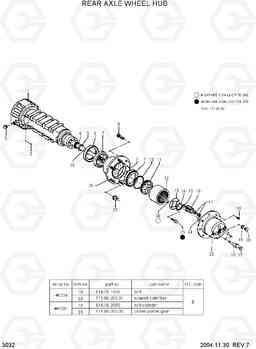 3032 REAR AXLE WHEEL HUB R55W-3, Hyundai