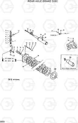 3033 REAR AXLE BRAKE DISC R55W-3, Hyundai
