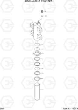 3050 OSCILLATING CYLINDER R55W-3, Hyundai