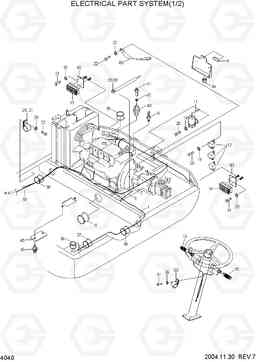 4040 ELECTRICAL PART SYSTEM(1/2) R55W-3, Hyundai