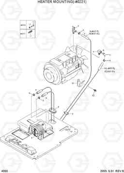 4050 HEATER MOUNTING(-#0221) R55W-3, Hyundai