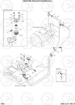 4051 HEATER MOUNTING(#0222-) R55W-3, Hyundai