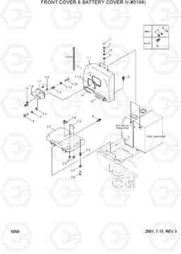 5050 FRONT COVER & BATTERY COVER 1(-#0164) R55W-3, Hyundai