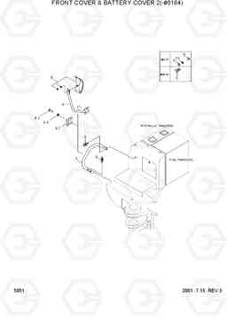 5051 FRONT COVER & BATTERY COVER 2(-#0164) R55W-3, Hyundai