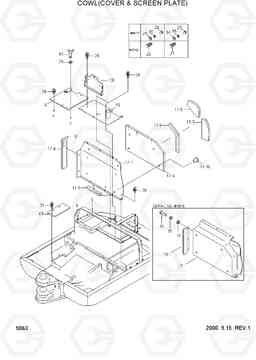 5063 COWL(COVER & SCREEN PLATE) R55W-3, Hyundai