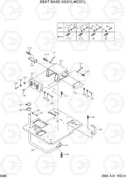 5082 SEAT BASE ASSY(-#0221) R55W-3, Hyundai