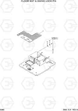 5083 FLOOR MAT & SWING LOCK PIN R55W-3, Hyundai