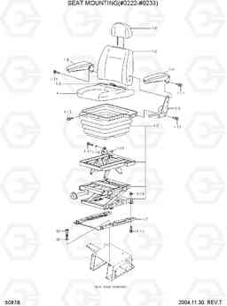 5087B SEAT MOUNTING(#0222-#0233) R55W-3, Hyundai